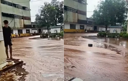 Đen thì chớ kể! Sét đánh trúng nhà máy đường, hàng ngàn tấn mật tràn ra ngoài👇