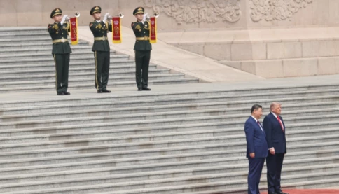 Chủ tịch Trung Quốc Tập Cận Bình đón tiếp Tổng thống Mỹ Donald Trump