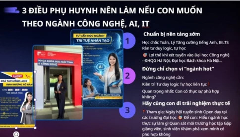 Series Tư vấn mùa thi cùng cô Thanh Hải Lucky. Phần 83: Muốn con theo ngành Công nghệ, AI, IT… ngoài học giỏi còn cần được trải nghiệm sớm