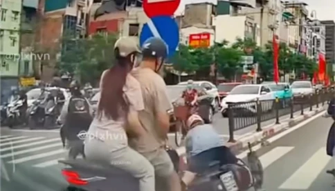 Hà Nội: Truy tìm cô gái đi xe máy cắt đầu loạt phương tiện gây va chạm liên hoàn rồi rời khỏi hiện trường