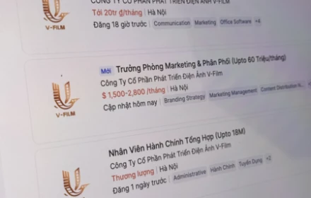 V-Film chính thức mở tuyển dụng, lương đến 70 triệu