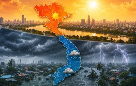Bản đồ thời tiết 31/5 chia đôi đất nước: Nơi mưa trắng trời, nơi nắng nóng gay gắt