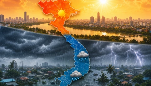 Bản đồ thời tiết 31/5 chia đôi đất nước: Nơi mưa trắng trời, nơi nắng nóng gay gắt