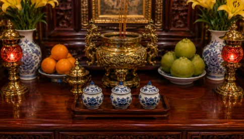 Đặt hũ gạo hũ muối trên bàn thờ để làm gì? Đặt thế nào mới đúng cách?