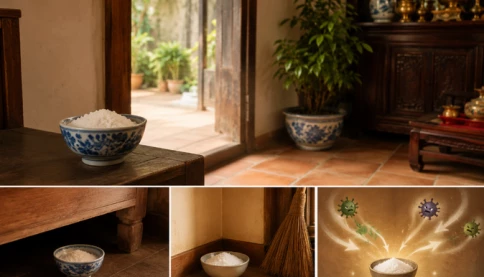 Vì sao người xưa thường đặt bát muối trong nhà?