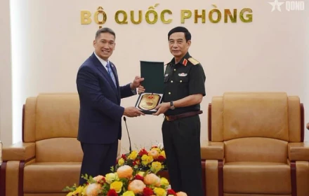 🇻🇳🤝🇺🇸 ĐẠI TƯỚNG PHAN VĂN GIANG TIẾP QUYỀN BỘ TRƯỞNG BỘ HẢI QUÂN HOA KỲ HÙNG CAO