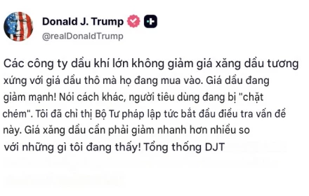 Giá dầu thô giảm mạnh, giá xăng dầu không giảm, ông Trump ra chỉ thị ngay!