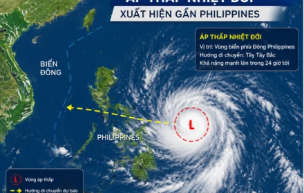 Áp thấp mới xuất hiện gần Philippines, khả năng cao đi vào Biển Đông từ đầu tháng 7