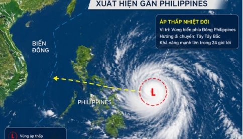 Áp thấp mới xuất hiện gần Philippines, khả năng cao đi vào Biển Đông từ đầu tháng 7