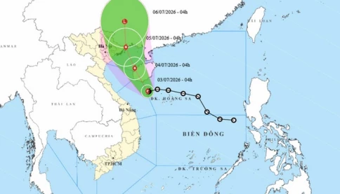 Bão số 1 Maysak xuất hiện trên Biển Đông, tiến gần vịnh Bắc Bộ, nhiều nơi có mưa lớn từ đêm 3/7