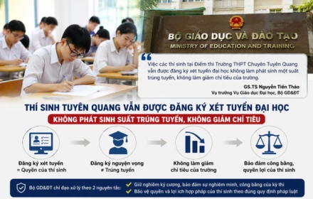 Vụ điểm thi Tuyên Quang: Bộ GD&ĐT khẳng định không làm giảm cơ hội của thí sinh khác