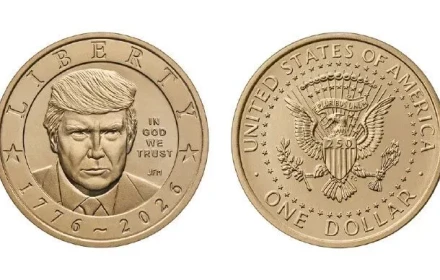 Hình ảnh ông Trump sẽ được in trên một đồng xu có mệnh giá 1 đô la