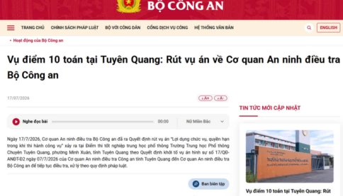 Tuyệt vời, điều người dân mong chờ Bộ Công an điều tra vụ vi phạm quy chế thi ở Tuyên Quang đã thành hiện thực!