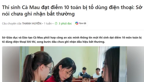 Buồn và thương cho các em 2k8 học nghiêm túc: Thí sinh Cà Mau đạt điểm 10 môn toán thừa nhận sử dụng điện thoại trong phòng thi