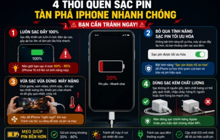 Apple cũng khuyến cáo: 4 sai lầm khi sạc pin khiến iPhone nhanh hỏng