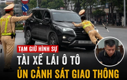 Nóng! Tạm giữ hình sự tài xế lái ô tô ủn CSGT rồi bỏ chạy