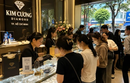 Người dân xếp hàng từ sáng sớm để bán kim cương: Phải công nhận dân mình nhiều người giàu thật!
