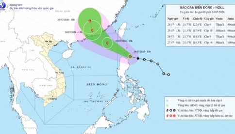 Bão số 2 vào Biển Đông giật cấp 13, sóng cao đến 5m