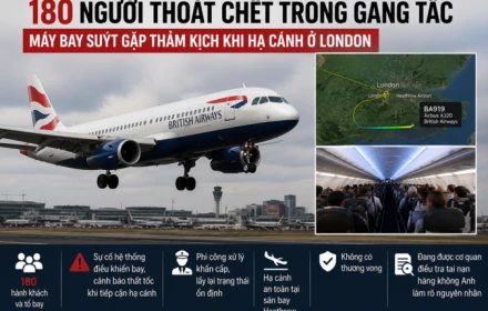 180 NGƯỜI THOÁT CHẾT TRONG GANG TẤC: Máy bay bất ngờ gặp sự cố nghiêm trọng khi chuẩn bị hạ cánh ở London