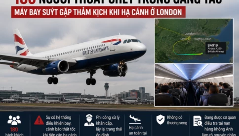 180 NGƯỜI THOÁT CHẾT TRONG GANG TẤC: Máy bay bất ngờ gặp sự cố nghiêm trọng khi chuẩn bị hạ cánh ở London