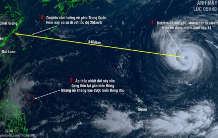 Khẩn cấp siêu bão Cá Heo lộ mắt bão cực đáng sợ, sức gió 252 km/h quỹ đạo dị thường nguy hiểm