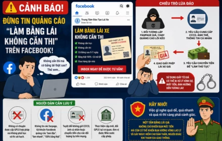 🚨 Cảnh báo: Đừng để mất tiền chỉ vì tin lời quảng cáo "làm bằng lái không cần thi" trên Facebook!