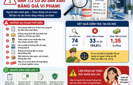 Tại sao gần một nửa cơ sở sản xuất răng giả ở Hà Nội vi phạm hoạt động?