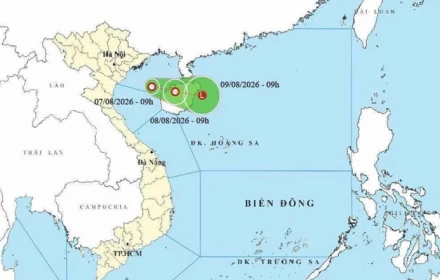 Áp thấp nhiệt đới hình thành trên Vịnh Bắc Bộ, gió giật cấp 8