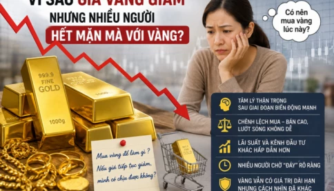VÌ SAO GIÁ VÀNG GIẢM NHƯNG NHIỀU NGƯỜI LẠI “HẾT MẶN MÀ” VỚI VÀNG?
