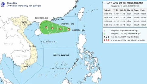 Vừa xuất hiện áp thấp nhiệt đới trên Biển Đông