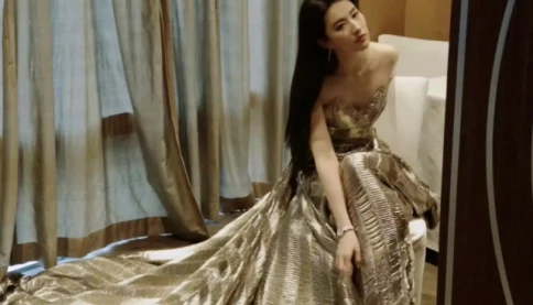 Thế nào là khí chất "tiểu thư giàu có"? Hãy tham khảo chiếc váy thêu vàng của Lưu Diệc Phi