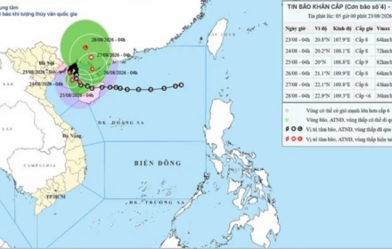 Bão số 4 quần thảo vùng biển Quảng Ninh - Hải Phòng, mưa cực lớn