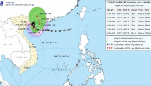 Bão số 4 quần thảo vùng biển Quảng Ninh - Hải Phòng, mưa cực lớn