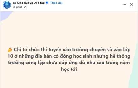 Các địa phương có thể không phải tổ chức thi vào 10