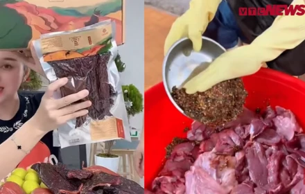 Không phải Hải Sapa TV hay Huyền Huho, đây mới là gian hàng bán lượng thịt trâu gác bếp online khủng