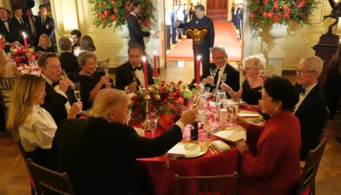Quốc yến tại Nhà Trắng: Loạt tỷ phú Mỹ xuất hiện, rượu nâng ly của ông Trump và ông Tập gây chú ý