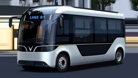 Đây là xe buýt điện cỡ nhỏ đầu tiên của VinFast, trông cũng hiện đại
