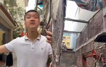 Xôn xao clip chủ nhà bị tố “quỵt” tiền thuê phá dỡ nhà