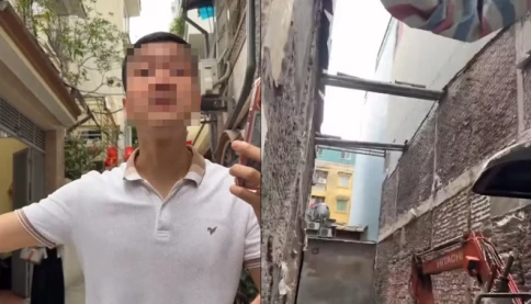 Xôn xao clip chủ nhà bị tố “quỵt” tiền thuê phá dỡ nhà