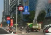 Hà Nội đang dùng pháo phun sương dập bụi