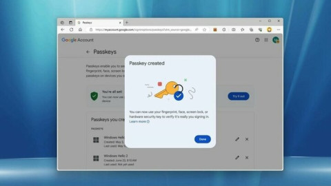 Tạm biệt mật khẩu! Microsoft chính thức sử dụng passkey làm mặc định cho tài khoản mới