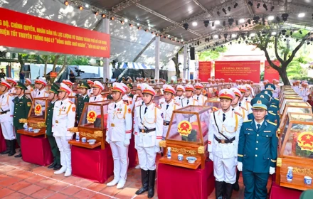 Thông tin về Lễ truy điệu, di chuyển và an táng 731 hài cốt liệt sĩ hy sinh trong Mậu Thân 1968 quy tập tại Công viên Lê Thị Riêng sáng mai 14/10
