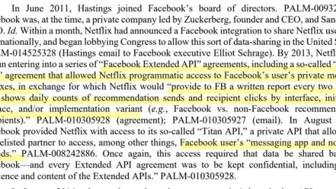 Sốc! Facebook bán tin nhắn riêng tư của người dùng cho Netflix