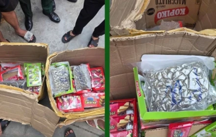 Bắt đối tượng ngụy trang gần 9kg cần sa trong thùng bánh kẹo