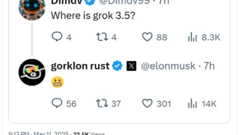 Elon Musk: Grok 3.5 "vẫn còn quá thô" và sẽ mất khoảng một tuần để đánh bóng