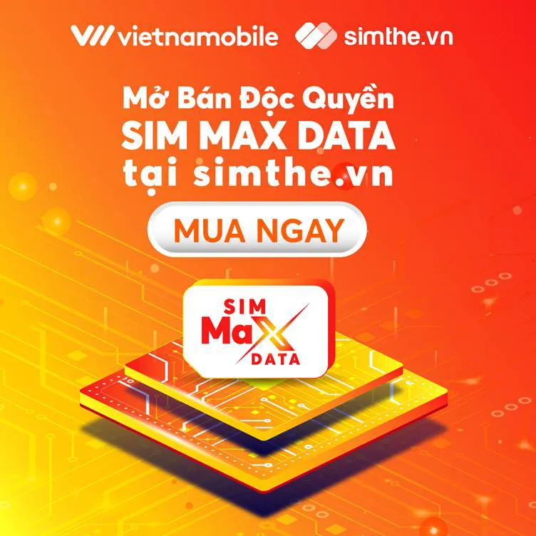 Simthe.vn phân phối độc quyền sim số đẹp Vietnamobile MAX DATA 6GB/ngày miễn phí 12 tháng