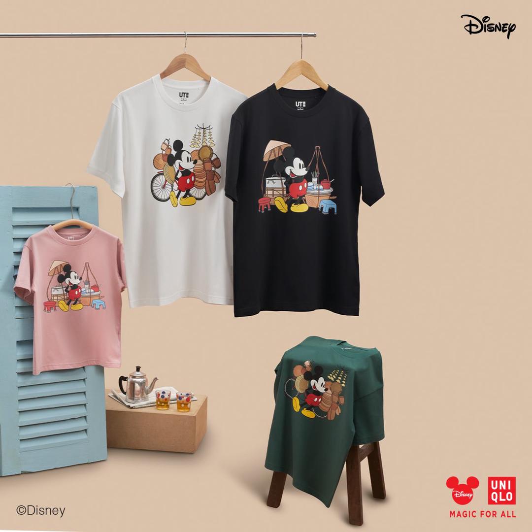 UNIQLO sắp ra mắt bộ sưu tập áo thun chuột Mickey buôn thúng bán bưng đậm nét Việt Nam vào 25/07 