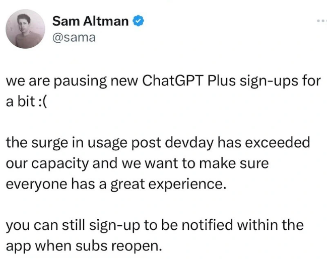 Tạm dừng đăng ký ChatGPT Plus mới