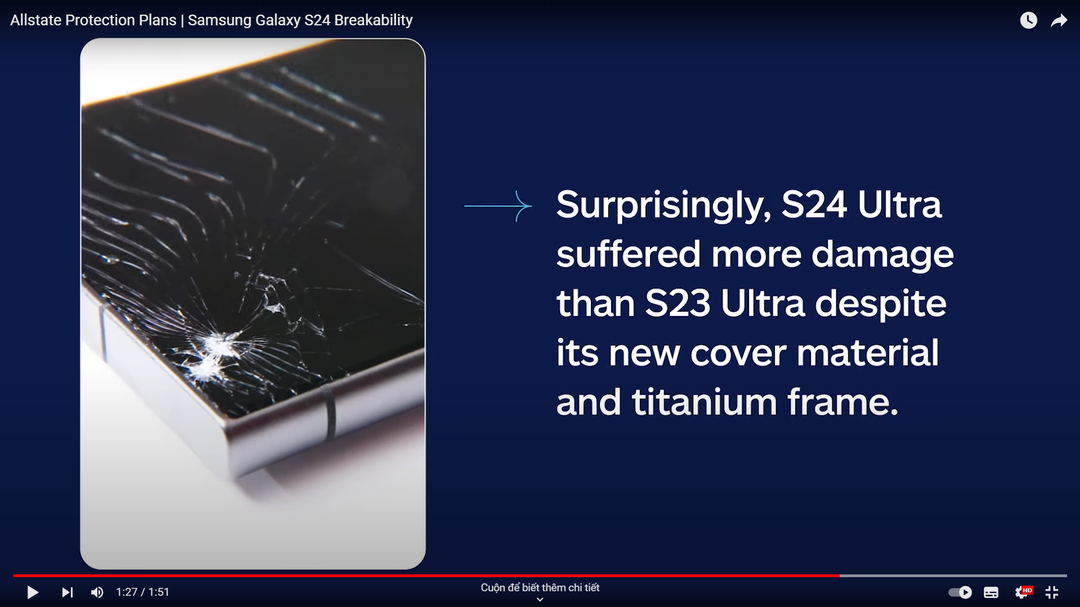 Drop test Samsung Galaxy S24 Ultra: Có lẽ nên đầu tư ốp xịn