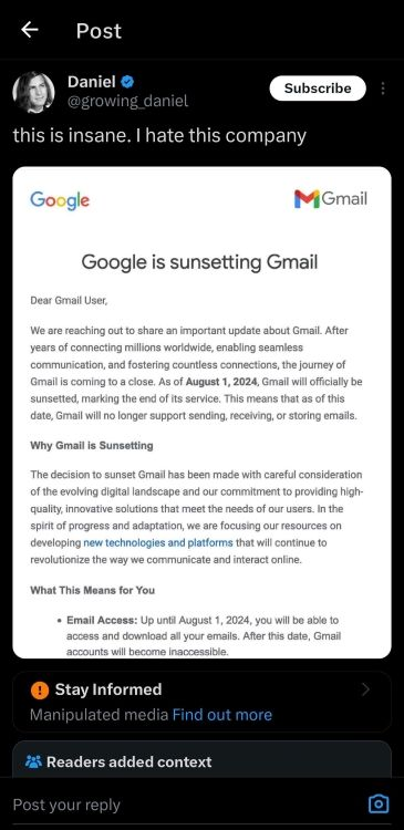 Thực hư tin đồn Google khai tử Gmail